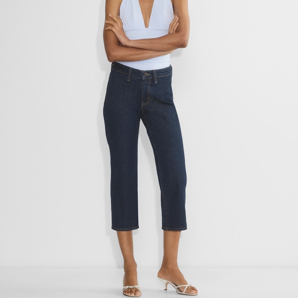 NWT Aritiza Wilfred Liliana Capri - No-Stress Dark Blue Wash Jeans Denim Capris